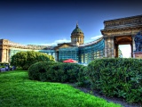 Architecture Kazan St Petersburg Cathedral Decorative Garden R