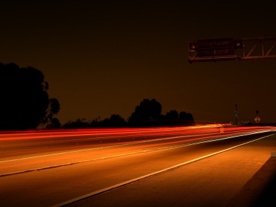 Autobahn Lights Night