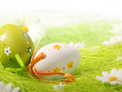 Easter Eggs Closeup