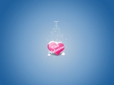 Heart Snow Blue Valentines Day