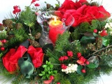 New Year Christmas Holiday Wreath Needles Candle Buds