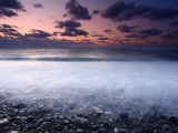 Seashore Rocks Sunset Natural Landscapes