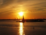 Statue Of Liberty Sunset
