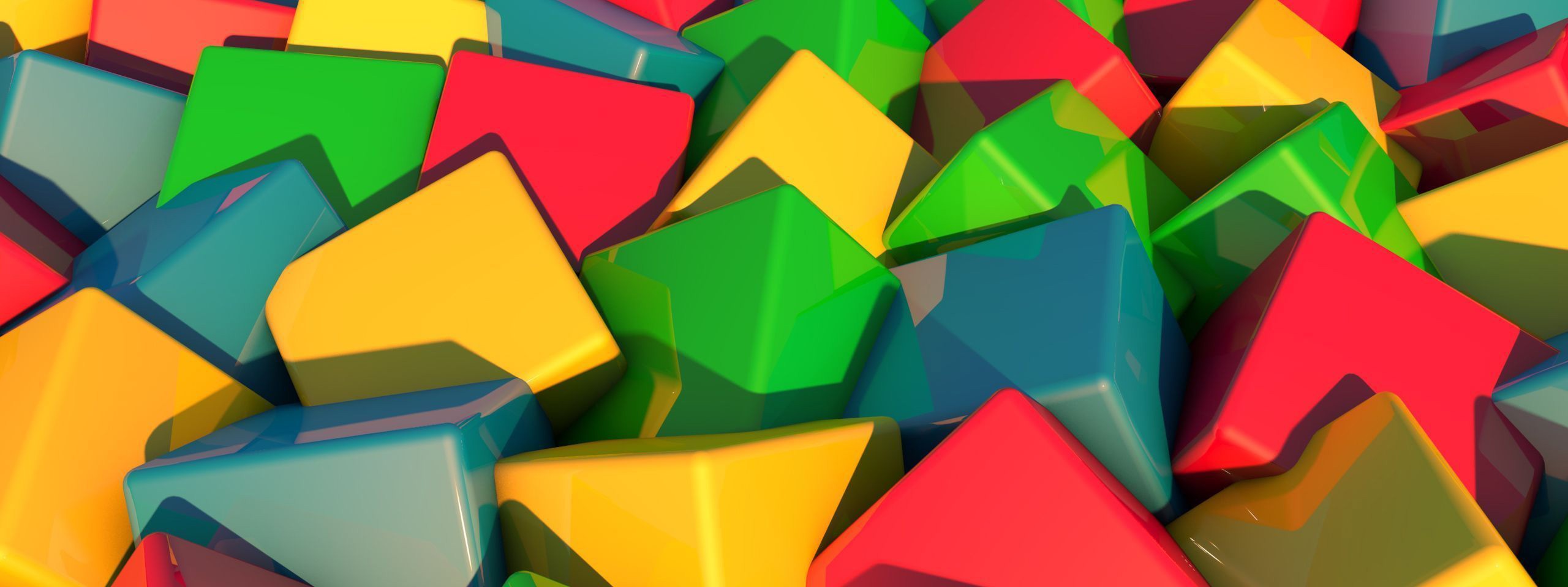 3D Multicolored Cubes