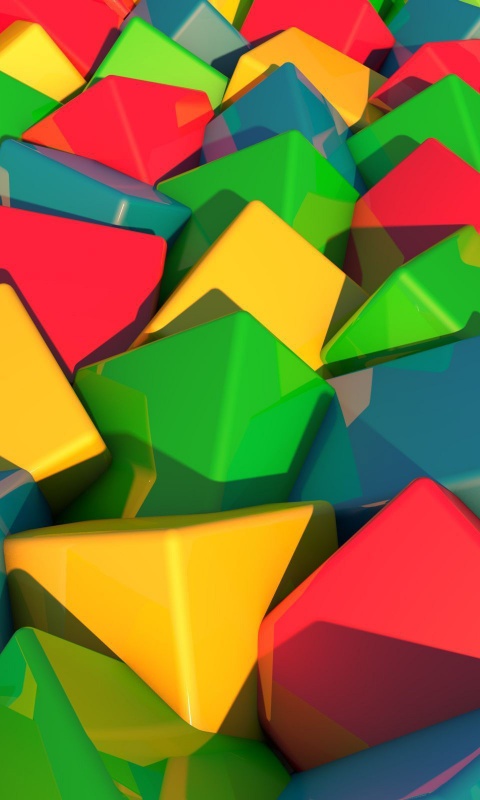 3D Multicolored Cubes
