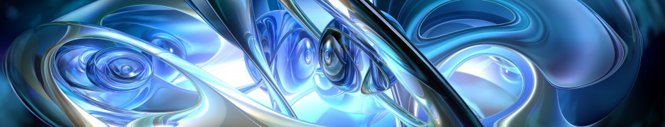 Abstract 3D Blue Rings