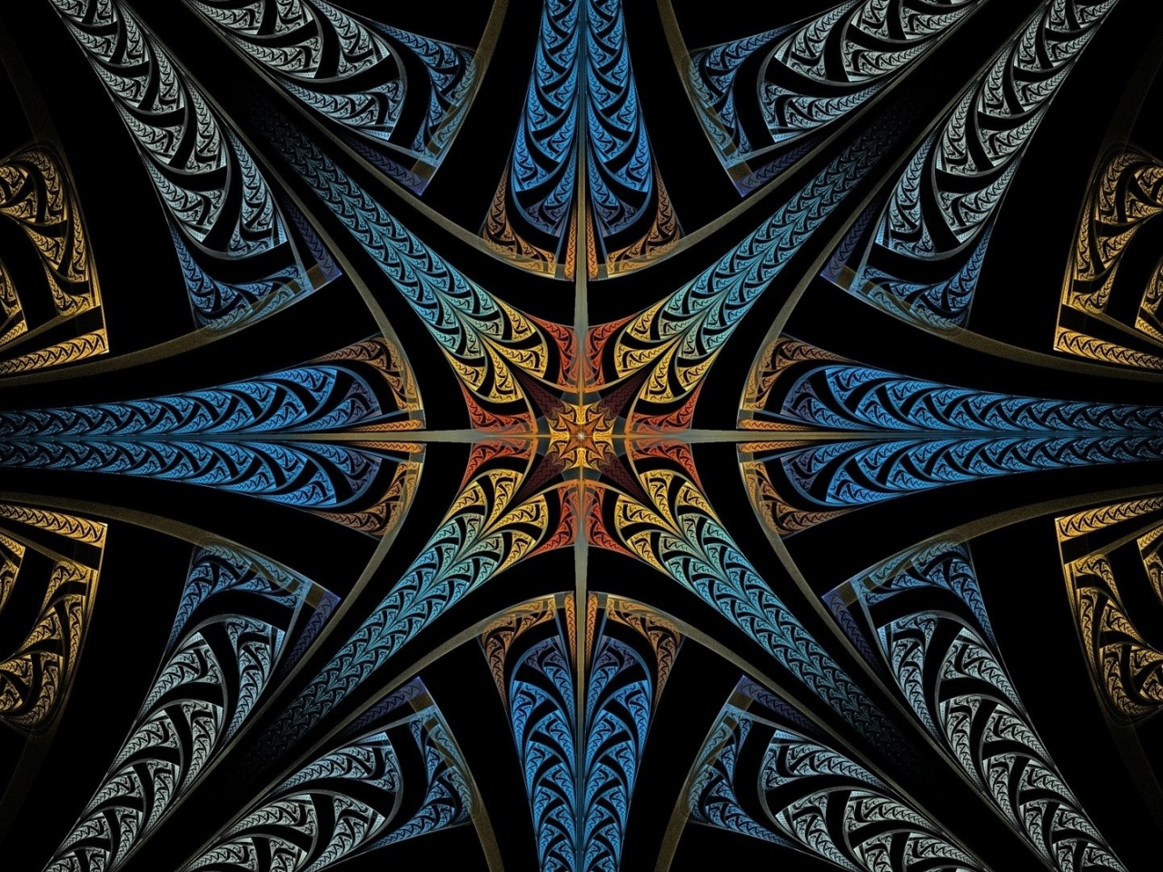 Abstract Starburs Fractal