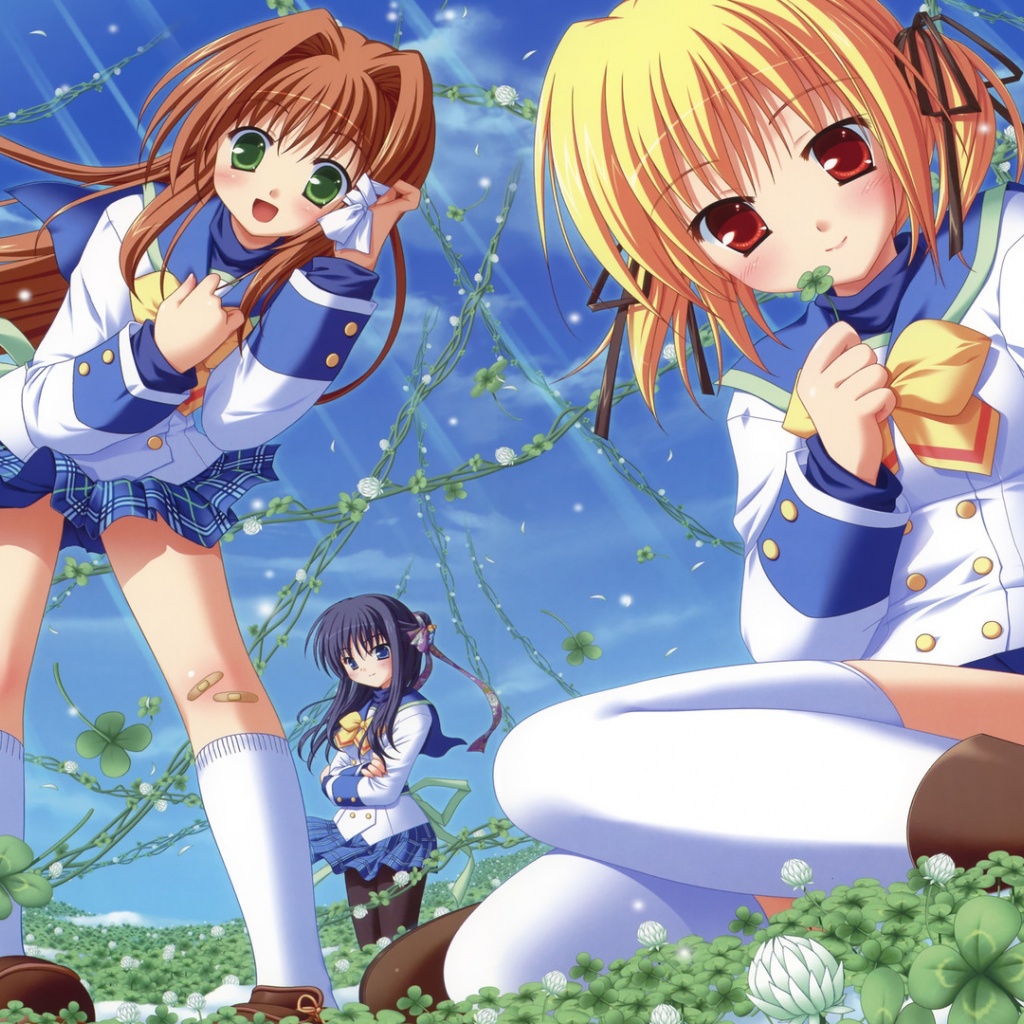 Anime Girls Picking Flowers