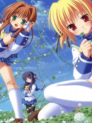 Anime Girls Picking Flowers