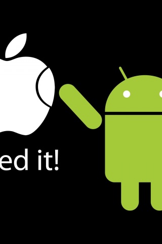 Apple Inc Humor Android Funny Logos Black Background
