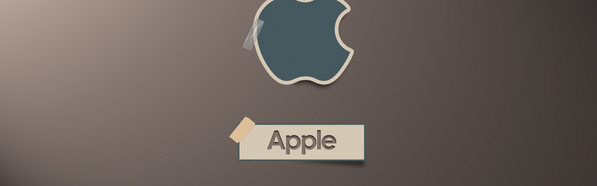 Apple Logo Scotch Tape Computer