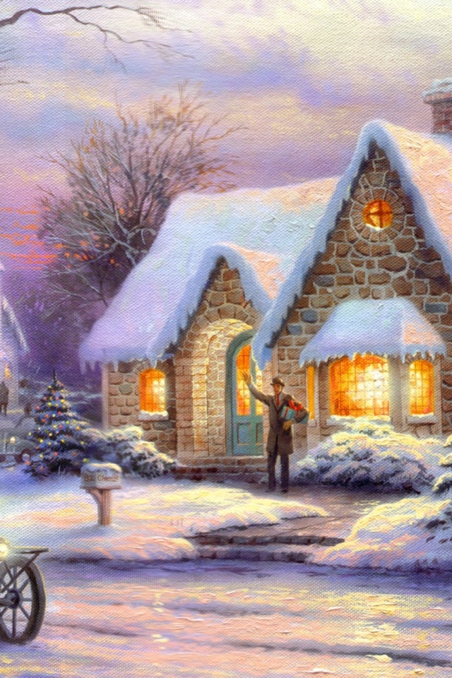 Art Christmas Idyll Painting