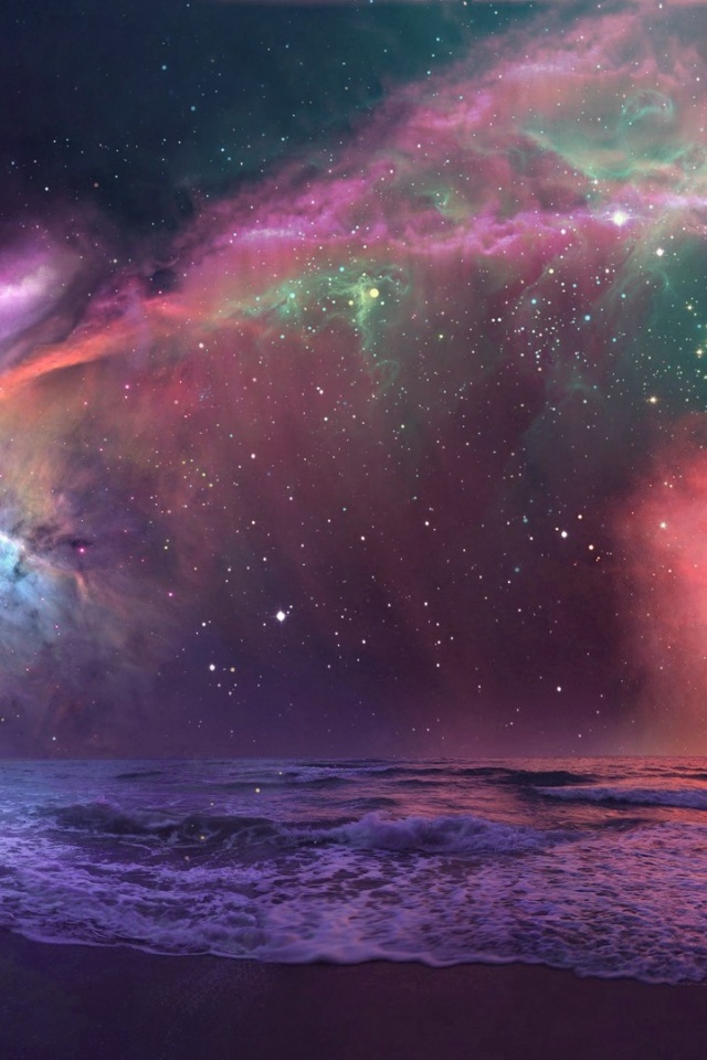 Beach Outer Space Stars Galaxies Nebulae Surfing Lakes Surfers Cosmic Astronaut