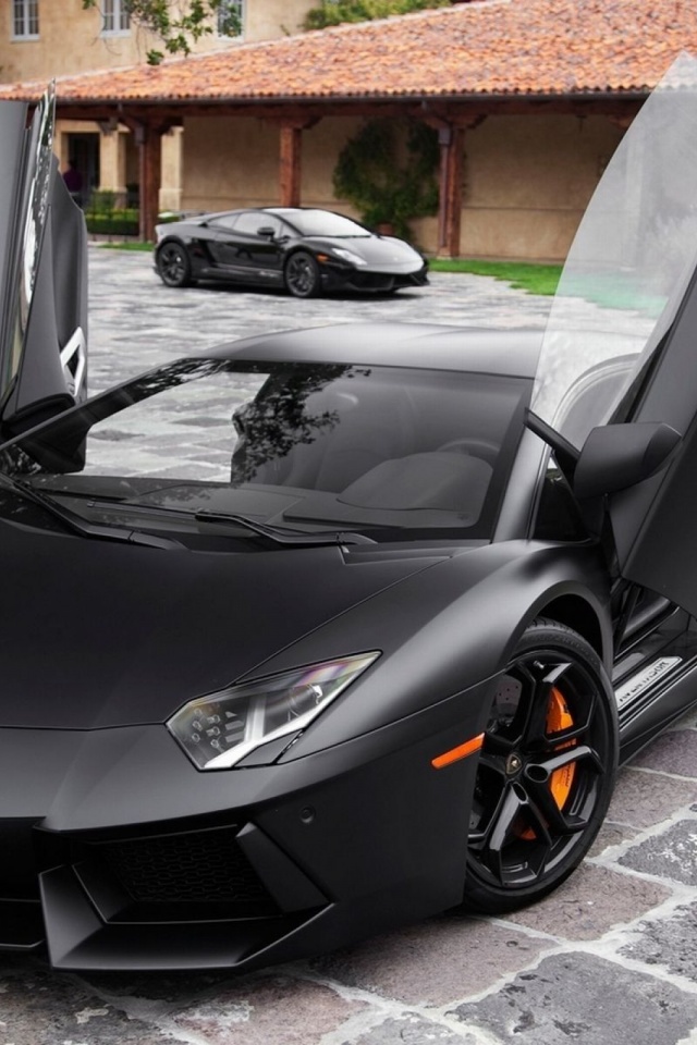 Black Lamborghini Aventador