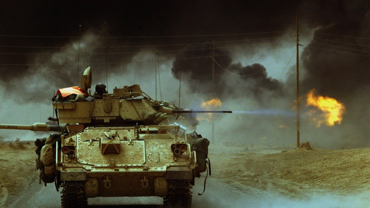 Bradley Tanks Fire Iraq