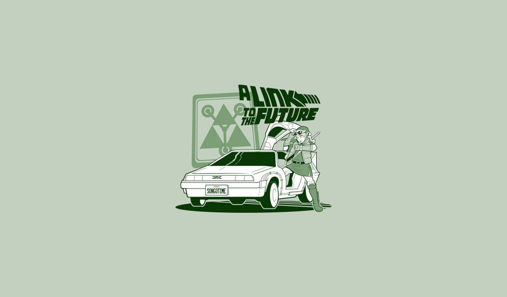 Cartoons Link Cars Comics Funny Back To The Future The Legend Of Zelda Spoof Doc Brown Marty Mcfly Legend Of Zelda Delorean Dmc 12