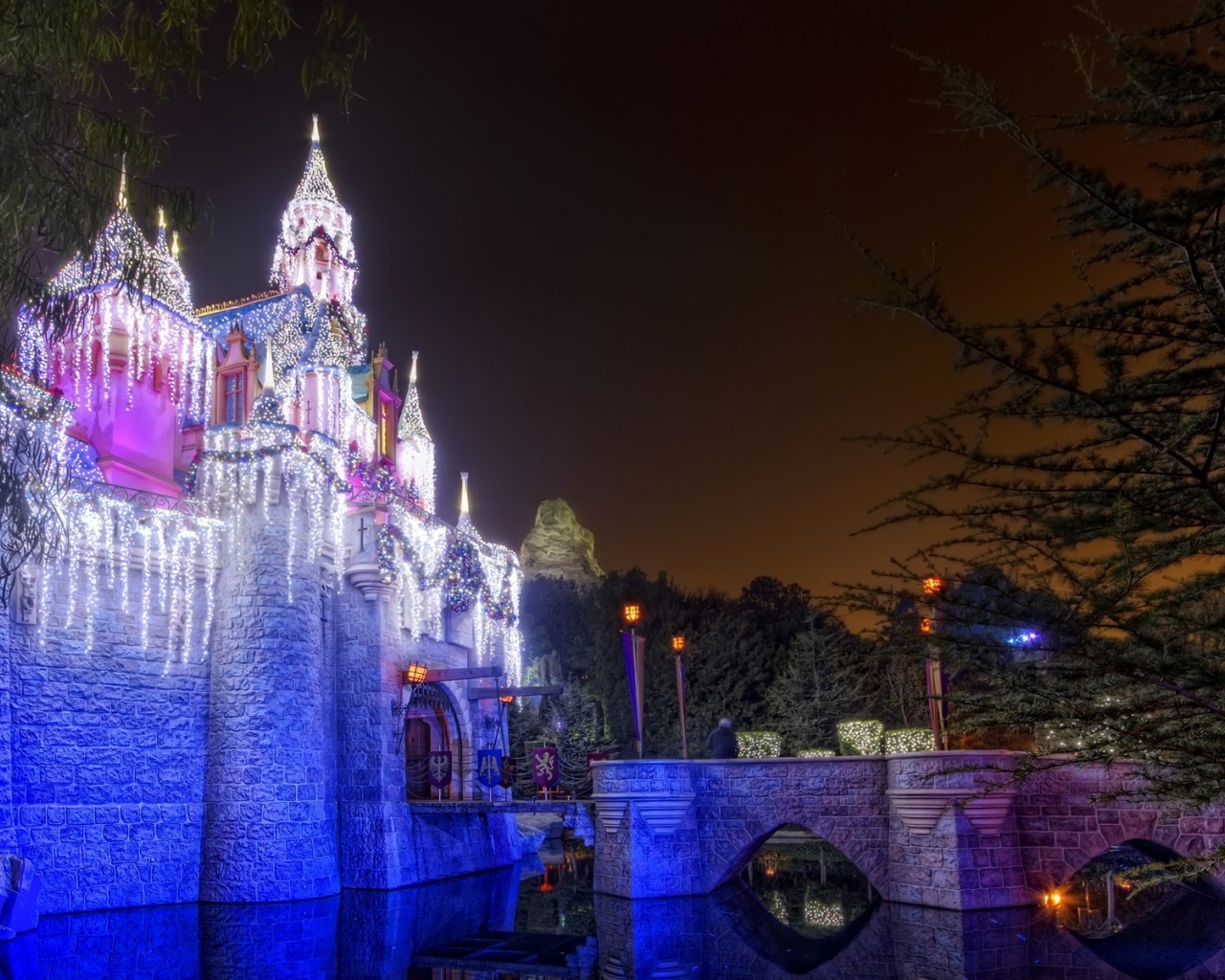 Christmas Castle Disneyland Walt Disney
