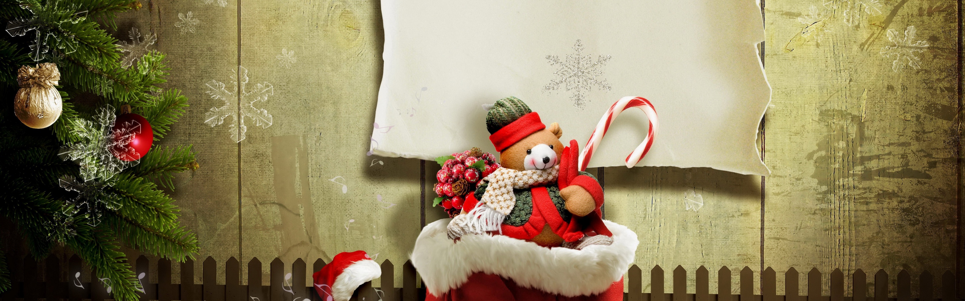 Christmas Teddy Bear Snowflakes