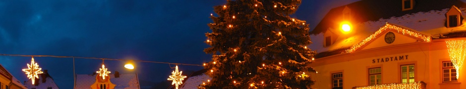 Christmas Tree On Street In Austria