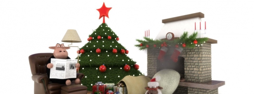 Christmas Tree Star Fire Gifts Sheep