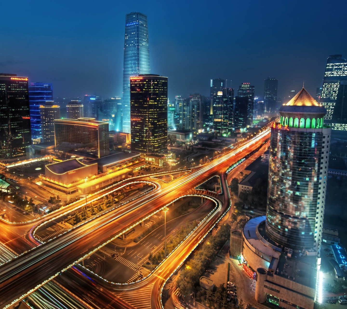 Cityscape Of Beijing On Night