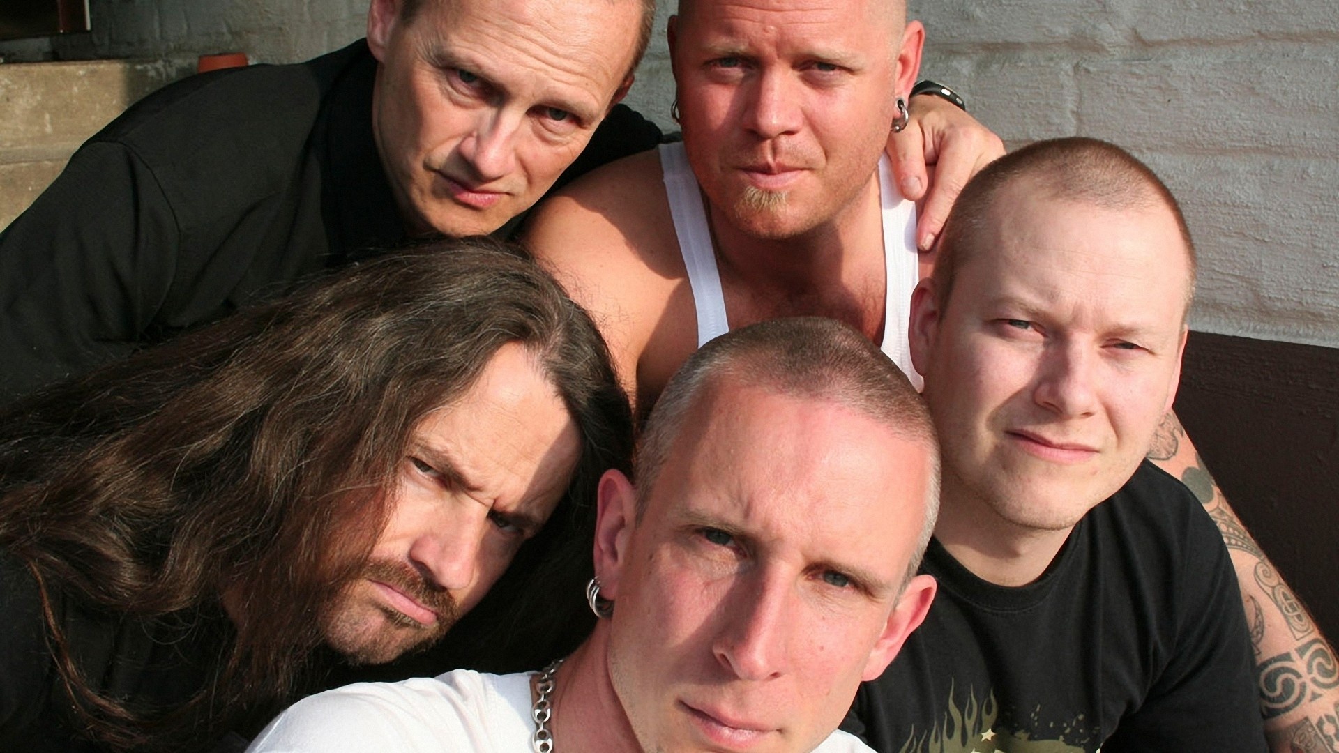 Clawfinger Faces Look Tattoo Band