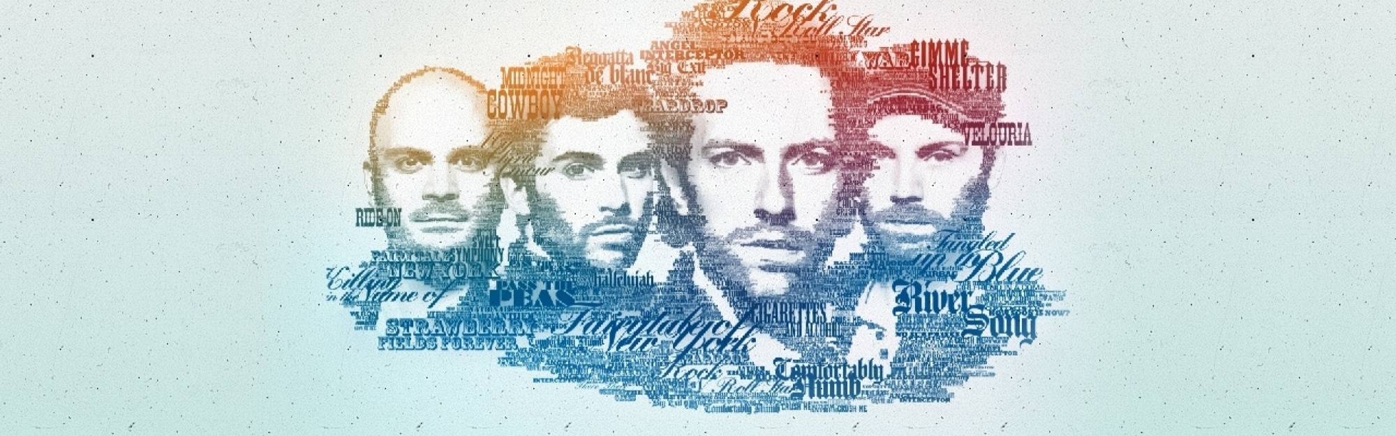 Coldplay Faces Graphics Lyrics Look