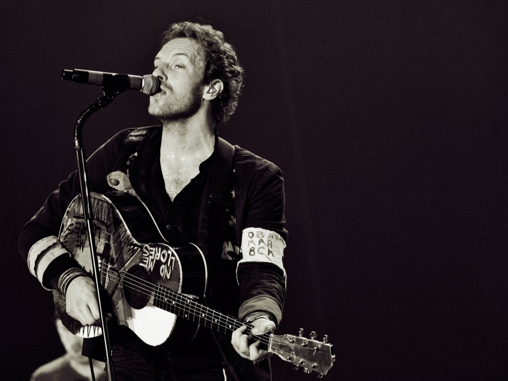 Coldplay Singing Microphone Guitar Solo