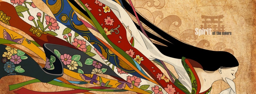 Colorful Long Hair Kimono