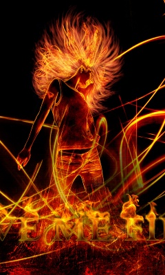 Cool Abstract Fiery Dance