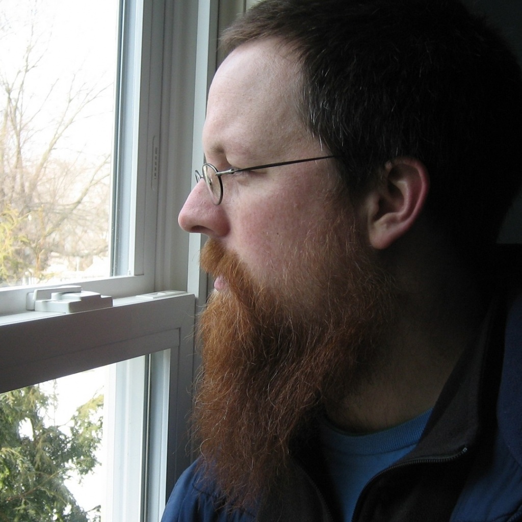 Creg Davis Beard Face Glasses Window