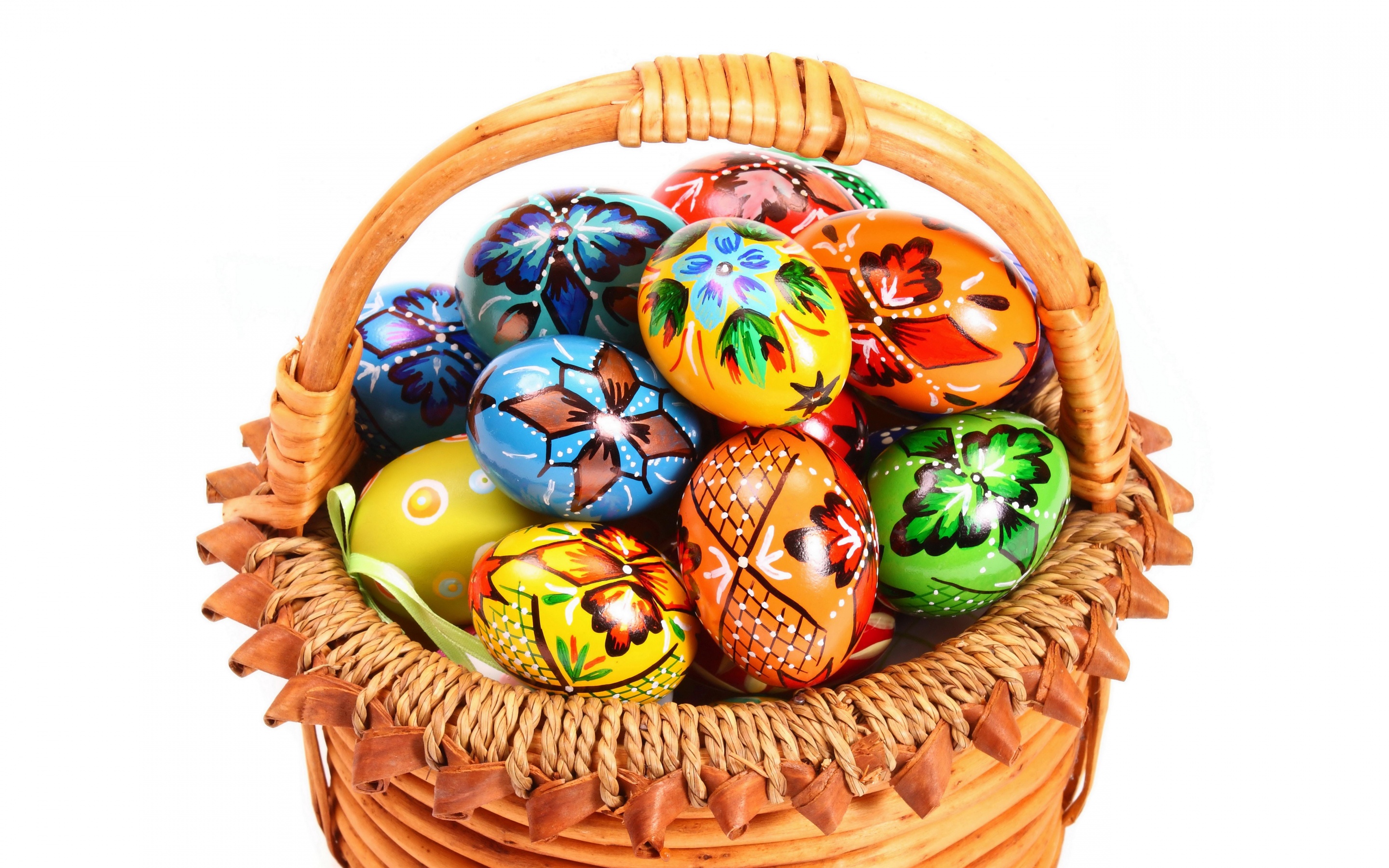 Easter Basket Of Eggs