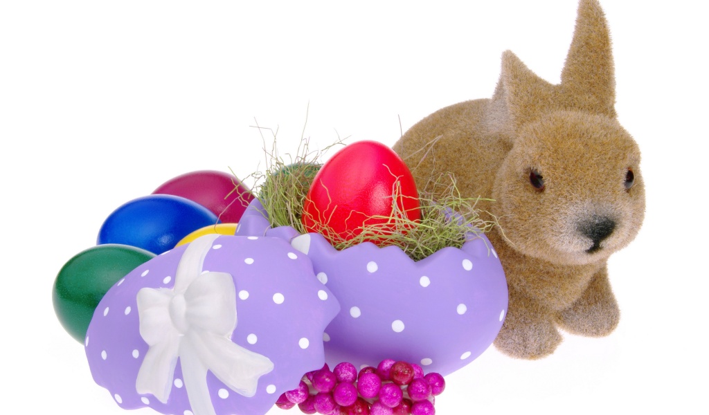 Easter Eggs And Bunny