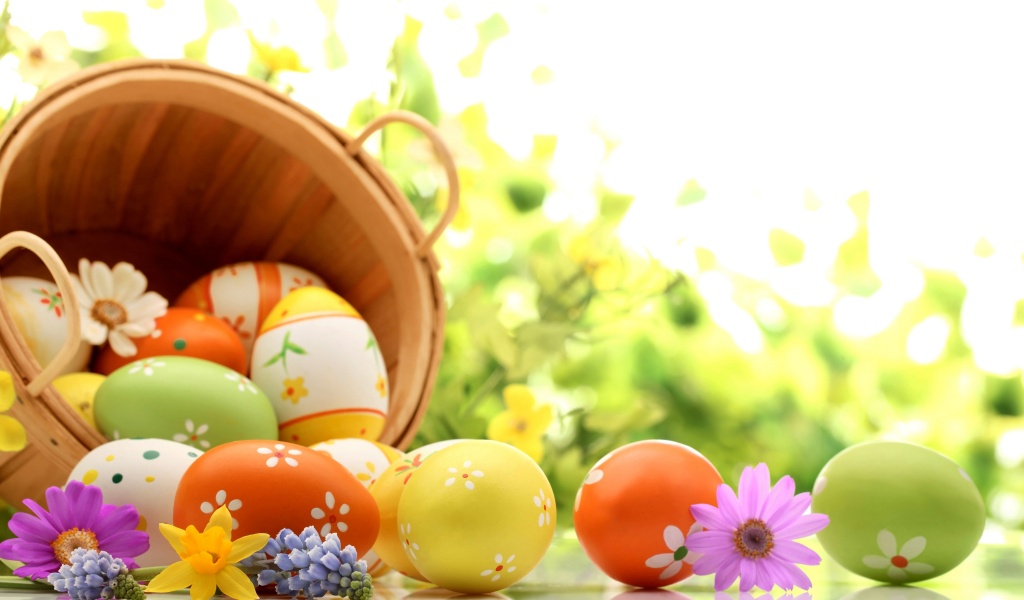 Easter Eggs Spring Wallpaper