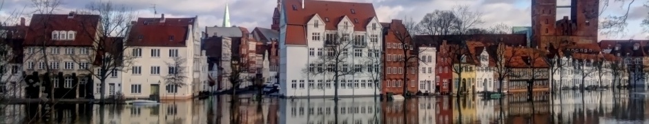 Europe Town Houses Buildings Trees Water Reflection Sky Clouds City