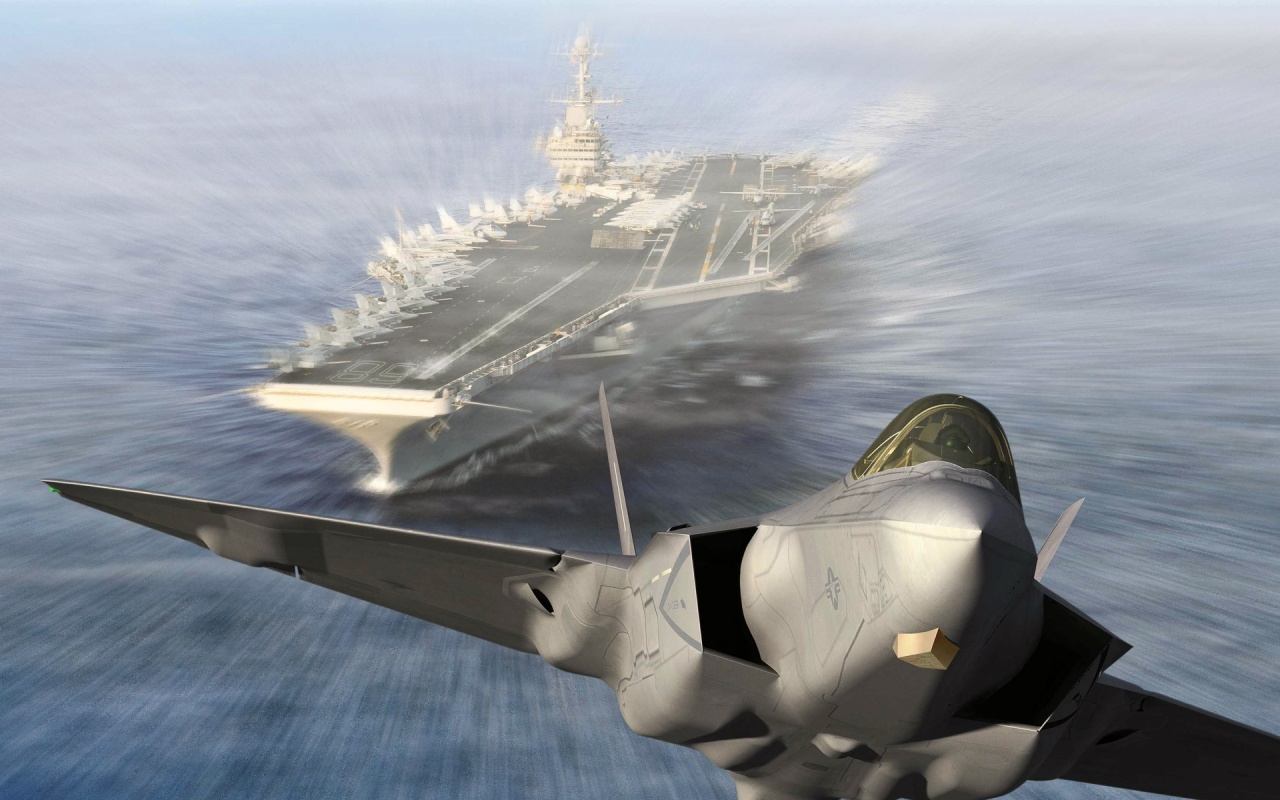 F22 Raptor Planes Aircraft Carriers