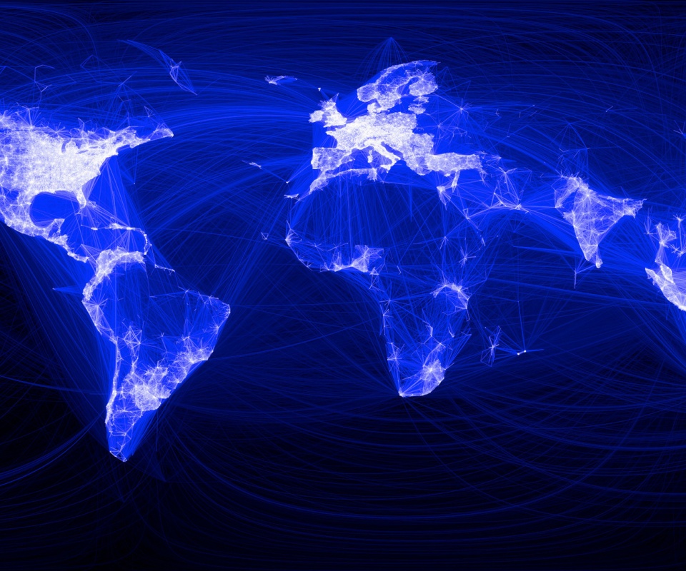 Facebook Map Connections World