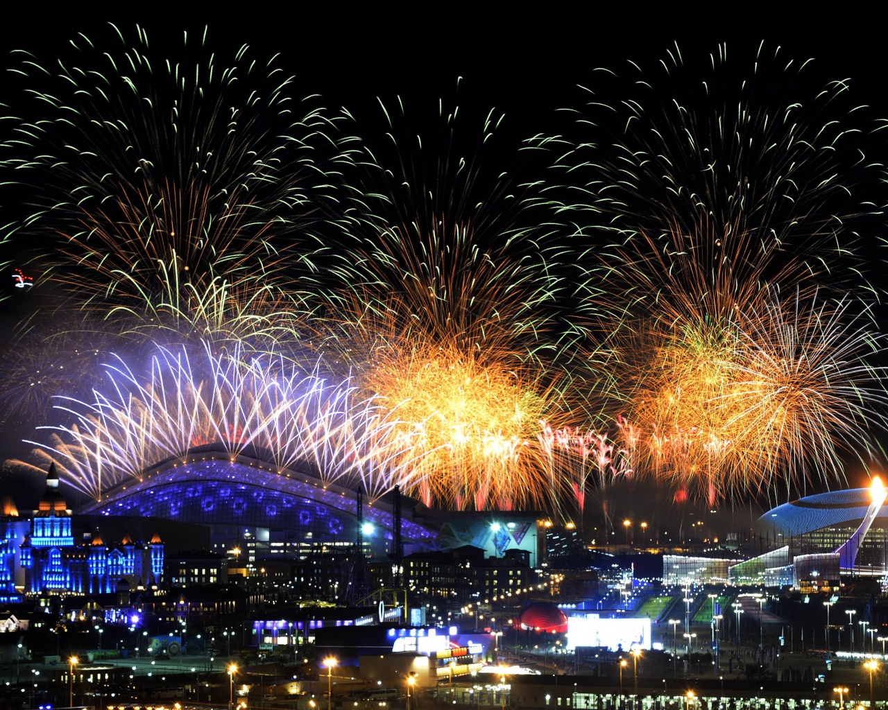 Fireworks Winter Olympics Sochi 2014