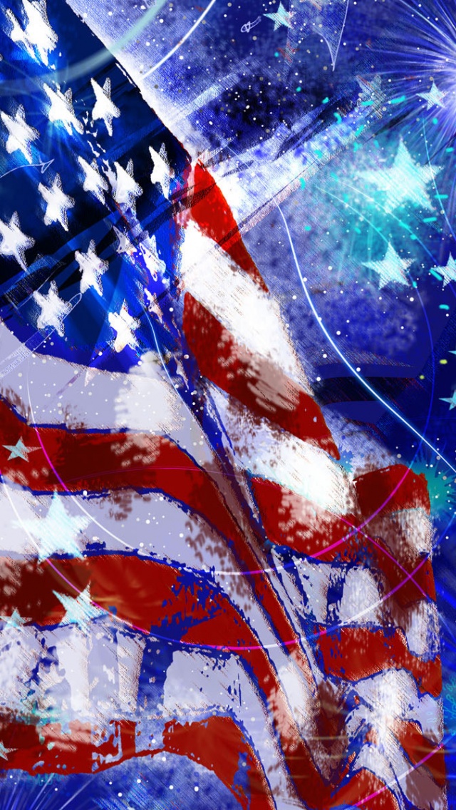 Flag Of USA For 4th July Celebration
