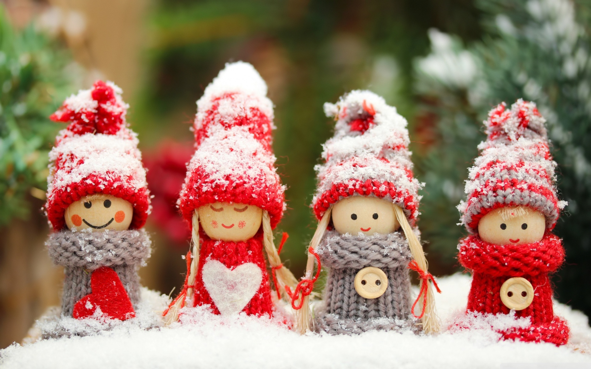 Four Winter Dolls
