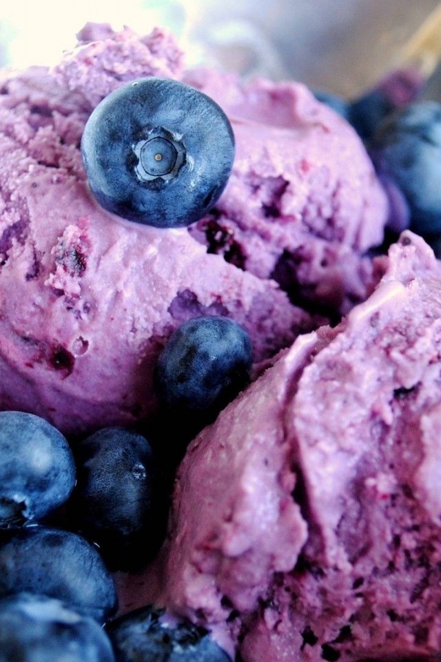 Fruits Food Ice Cream Blueberries