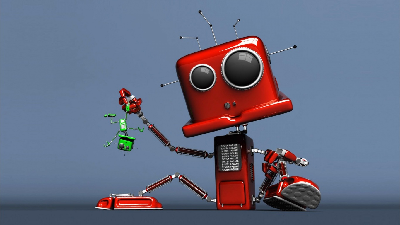 Funny Red Robot
