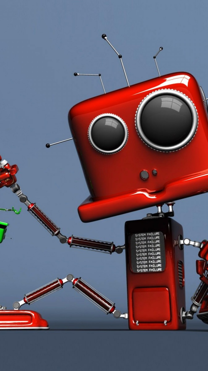 Funny Red Robot