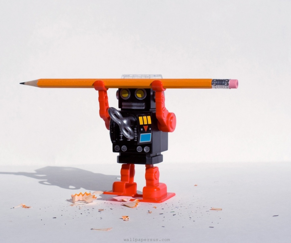 Funny Robot Pencil