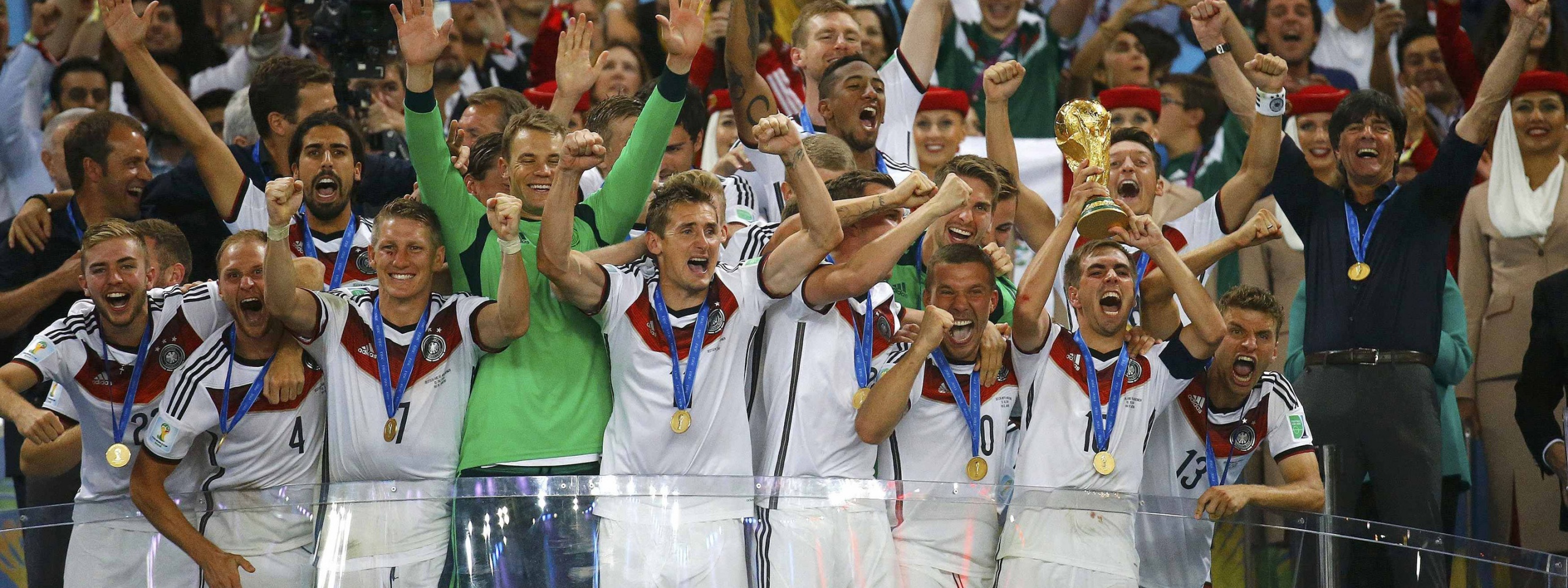 German Players Celebrate Title Of WC