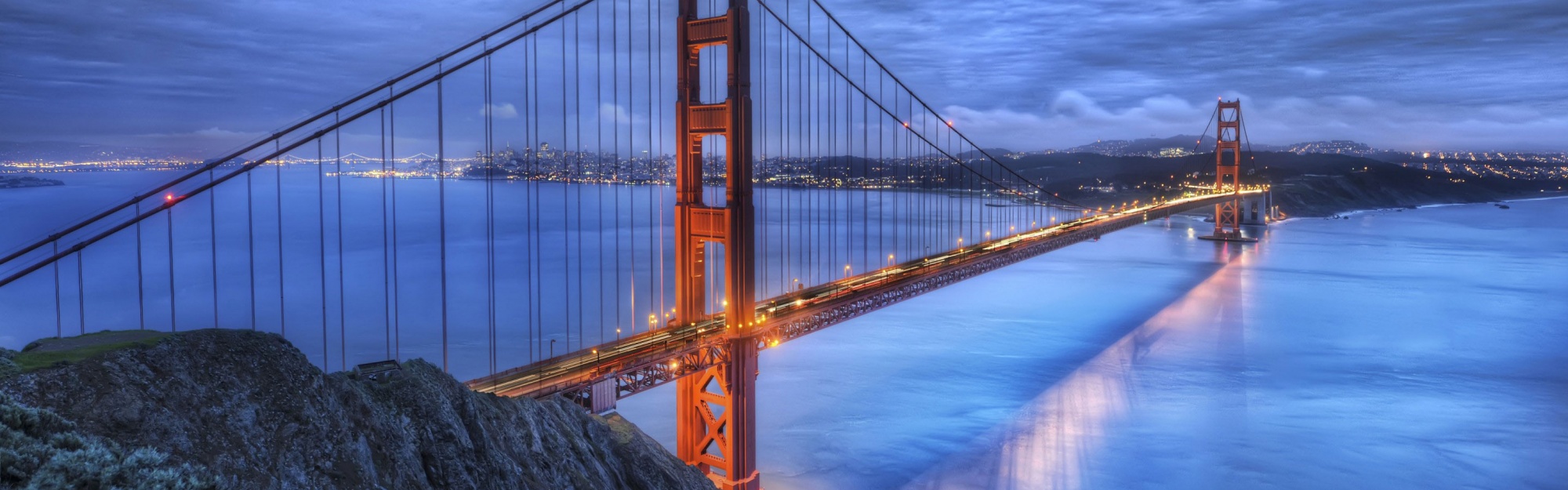 Golden Gate Bridge At Night