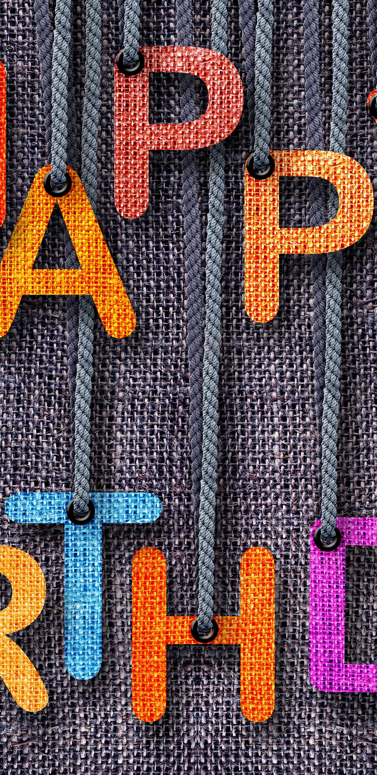 Happy Birthday With Colorful Letters