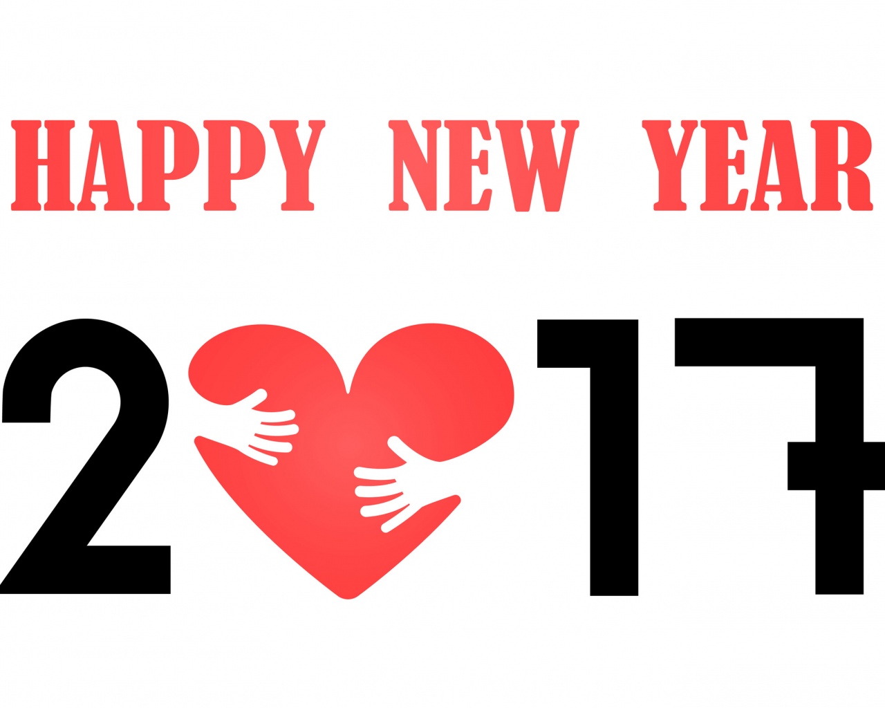 Happy New Year 2017 Heart