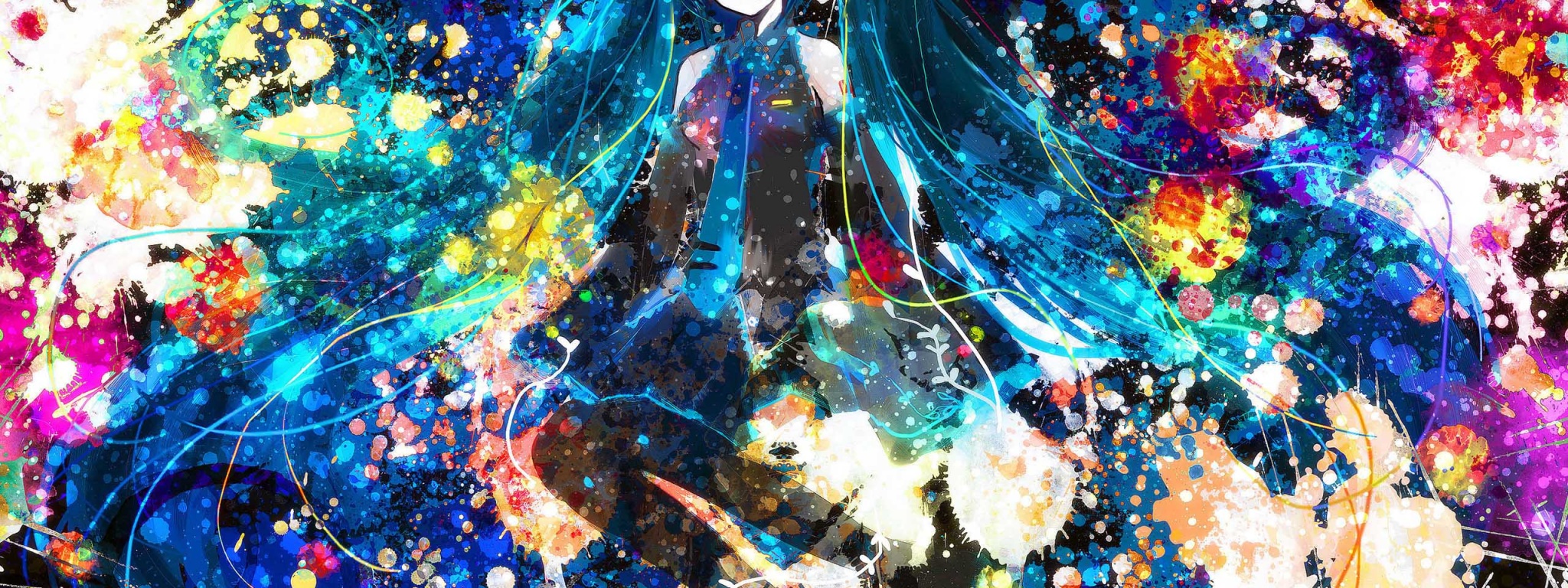 Hatsune Miku Vocaloid Blue Hair Paint