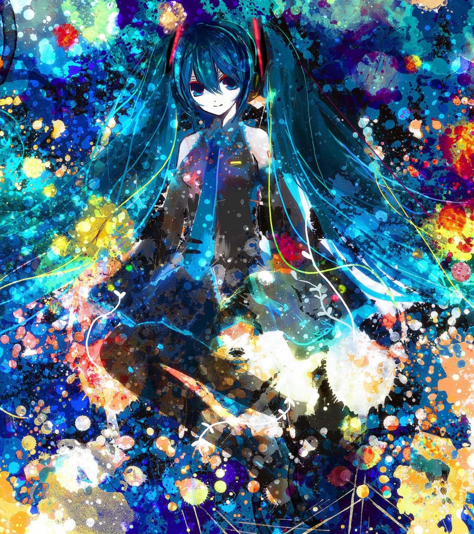 Hatsune Miku Vocaloid Blue Hair Paint